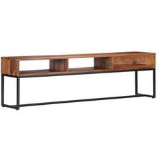 Natural TV Benches vidaXL - TV Bench 63x17.7"