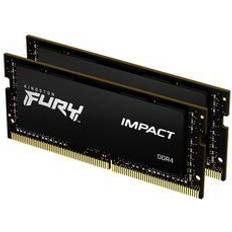 2666 MHz - 32 GB - SO-DIMM DDR4 RAM minne Kingston Fury Impact SO-DIMM DDR4 2666MHz 2x16GB (KF426S15IB1K2/32)