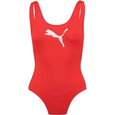 Røde - S Badedrakter Puma Women's 1 Piece Swimsuit - Red