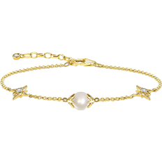 Thomas Sabo Stars Bracelet - Gold/Transparent/Pearl