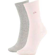 Calvin Klein Annika Crew Socks 2-pack - Pink/Gray