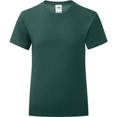 Fruit of the Loom Girl's Iconic 150 T-shirt - Forest Green (61-025-0TM)