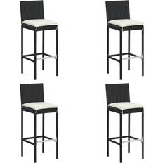 Synthetic Rattan Outdoor Bar Stools vidaXL 313437 4-pack