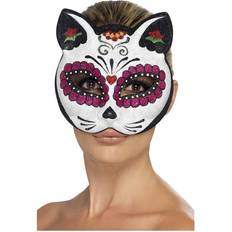 Over hele verden Øyemasker Smiffys Sugar Skull Cat Glitter Eyemask