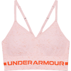 Under Armour UA Seamless Low Long Heather Sports Bra Women - Beta Tint/Blaze Orange