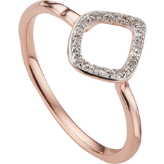 Monica Vinader Riva Mini Kite Stacking Ring - Rose Gold/Diamonds