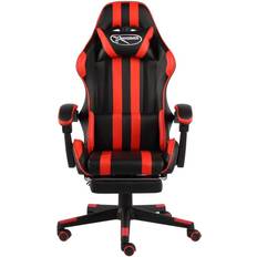 vidaXL Footrest Artificial Leather Gaming Chair - Black/Red