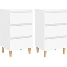 vidaXL Cabinet Bedside Table 13.8x15.7" 2