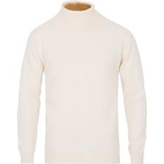 Herre - M - Pologensere - Ull Oscar Jacobson Salim Rollneck Sweatshirt - White