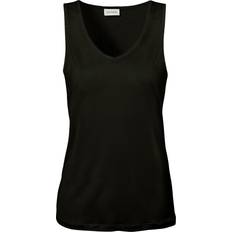 Damella Silk Tank Top - Black