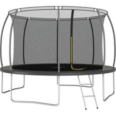 vidaXL Round Trampoline 366cm + Safety Net + Ladder