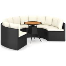 Rund Lounge-Sets vidaXL 3064888 Lounge-Set, 1 Bord inkl. 6 Soffor