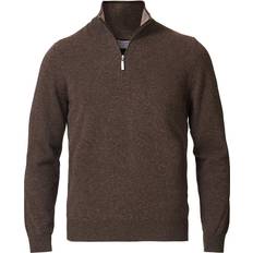 Gran sasso Wool/Cashmere Half Zip - Brown