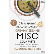 Ferdigmat Clearspring Organic Instant Miso Soup Paste Creamy Sesame 15g 4st