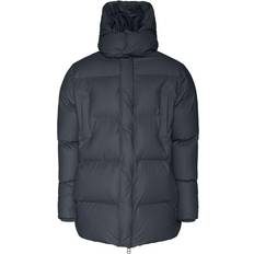 Rains Hooded Puffer Coat - Slate