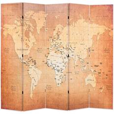 vidaXL World Map Raumteiler 200x170cm