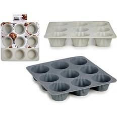 BigBuy Home 2 pcs Muffinblech 22x22 cm