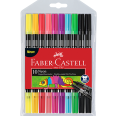 Wasserbasiert Filzstifte Faber-Castell Double Ended Felt Tip Pen Neon 10-pack
