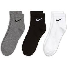Weiß Socken Nike Everyday Lightweight Ankle Socks 3-pack - Black/Grey/White