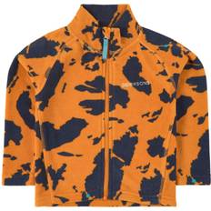 PFC-fri vannbestandighet Fleecejakker Didriksons Monte Printed Kid’s Full-Zip - Burnt Glow Islands (503925-990)