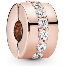 Pandora Sparkling Row Spacer Charm - Rose Gold/Transparent