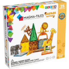 Elefanter Byggeleker Magna-Tiles Clear Colours Safari Animals 25pcs