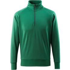 Mascot Crossover Sweatshirt with Half Zip - Green