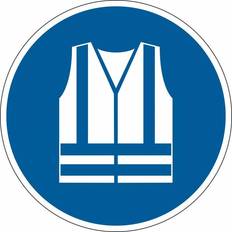 Blå Informasjonsskilt Durable Safety Marking "Use Safety Vest"