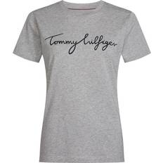 Tommy Hilfiger Heritage Crew Neck Logo T-shirt - Light Grey Heather