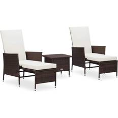 vidaXL 3059372 Lounge-Set, 1 Bord inkl. 2 Stolar