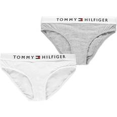 S Slips Tommy Hilfiger Organic Cotton Logo Waistband Briefs 2-pack - Mid Grey Heather/White (UG0UG00382)