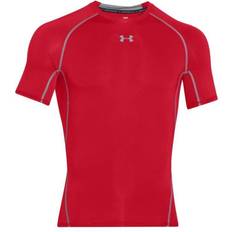Under Armour Men's HeatGear Armour Short Sleeve Compression Shirt - Red/Steel