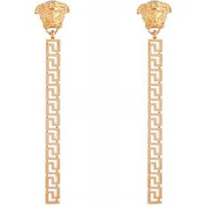 Versace Greca Drop Earrings - Gold