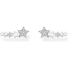 Thomas Sabo Ear Climber Star Earrings - Silver/Transparent