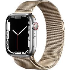 Apple iPhone Smartwatches Apple Watch Series 7 Cellular 45mm Stainless Steel Case with Milanese Loop