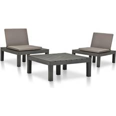 vidaXL 3054474 Loungesett, 1 Bord inkl. 2 Stolar