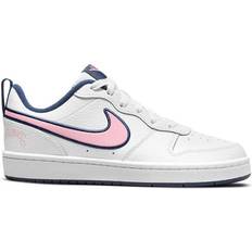 Leder Hallenschuhe Nike Court Borough Low 2 GS - White/Midnight Navy/Pink Glaze