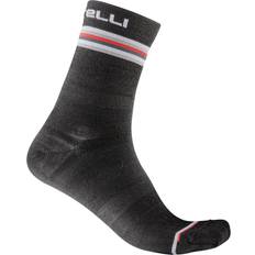 Castelli Bike Accessories Castelli Go 15 Cycling Sock Women - Dark Gray/White/Red