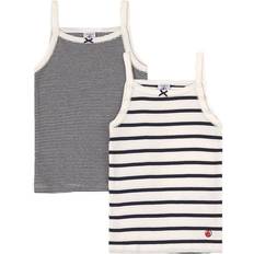 Petit Bateau Girl's Striped Organic Cotton Vest Tops 2-pack - Variante-1 (A01F700120)