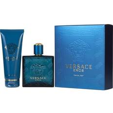 Versace Men Gift Boxes Versace Eros Gift Set EdT 100ml + Shower Gel 100ml