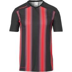 Uhlsport Stripe 2.0 Short Sleeve T-shirt Unisex - Black/Red