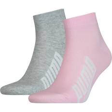 Puma Lifestyle Quarter Sock 2-pack - Pink/Grey