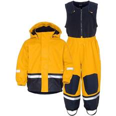Fleecefôret Ytterklær Didriksons Boardman Kid's Rain Set - Oat Yellow (503968-321)