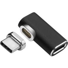 MicroConnect Magnetic Angled USB C - USB C Adapter M-F