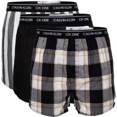 Calvin Klein One Slim Fit Boxer 3-pack - Level Stripe/Black/Field Plaid