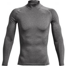 Under Armour Herren Basisschicht Under Armour Heatgear Mock Long Sleeve Baselayer Men - Carbon Heather /Black