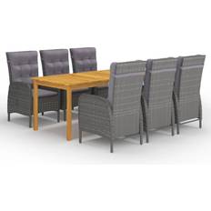 vidaXL 3067867 Patio Dining Set, 1 Table incl. 6 Chairs