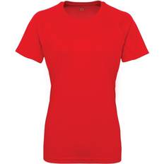 Tridri Panelled Tech T-shirt Women - Fire Red