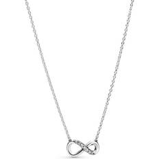 Sparkling Infinity Collier Necklace - Silver/Transparent