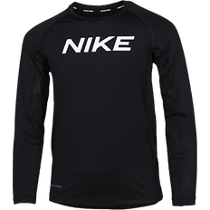 Nike Kid's Pro Long-Sleeve Training Top - Black/White